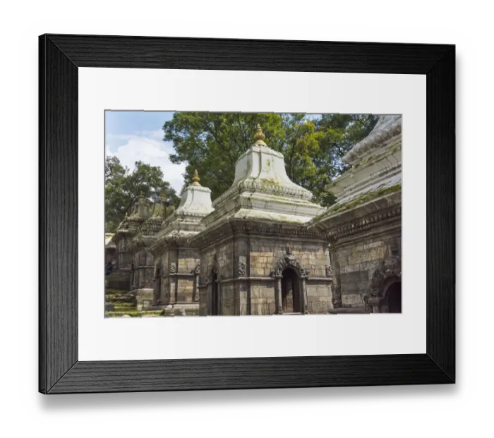 Framed Print : Pagodas in Pashupatinath Temple, UNESCO World Heritage site