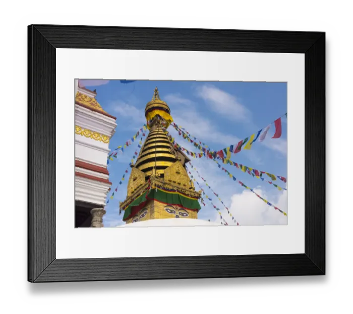 Framed Print : Stupa of Swayambhunath, Kathmandu, Nepal