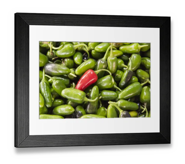 Framed Print : Selling peppers at the market, Kathmandu, Nepal