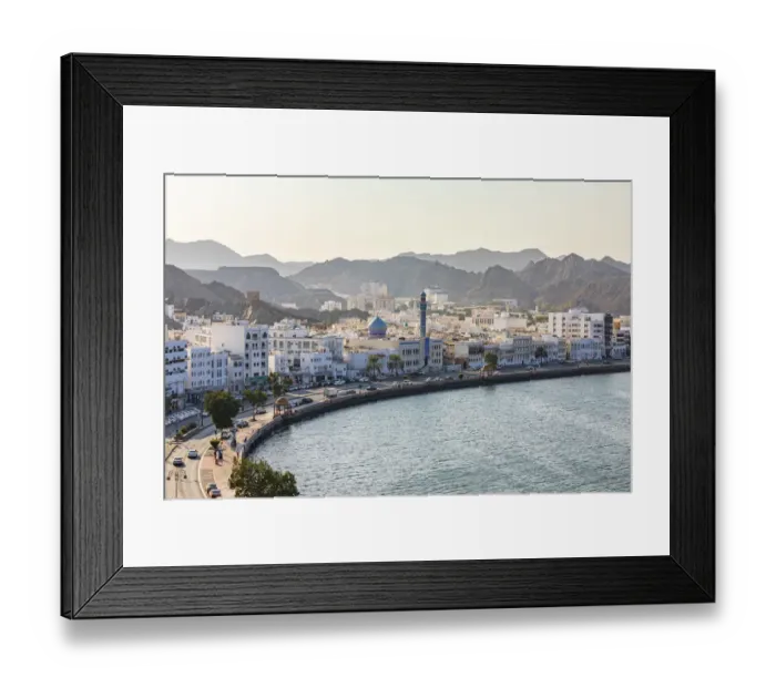 Framed Print : Middle East, Arabian Peninsula, Oman, Muscat, Muttrah. The waterfront Framed Print : Middle East, Arabian Peninsula, Oman, Muscat, Muttrah. The waterfront