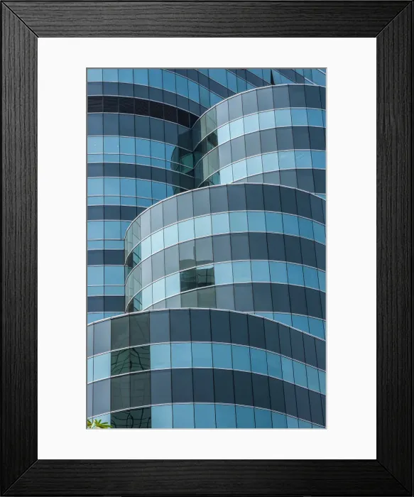 Framed Print : Thailand, Bangkok. Modern office building close-up