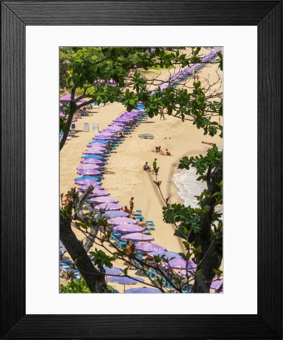 Framed Print : Thailand, Phuket. Umbrellas and chairs on the sandy beach Framed Print : Thailand, Phuket. Umbrellas and chairs on the sandy beach
