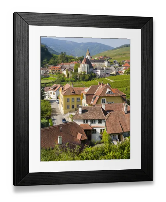 Framed Print : Historic village Spitz located in wine-growing area, UNESCO World Heritage Site Framed Print : Historic village Spitz located in wine-growing area, UNESCO World Heritage Site
