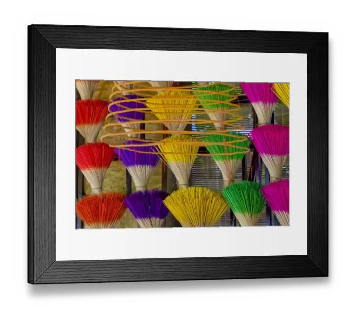 Framed Print : Vietnam. Colorful incense for sale Framed Print : Vietnam. Colorful incense for sale