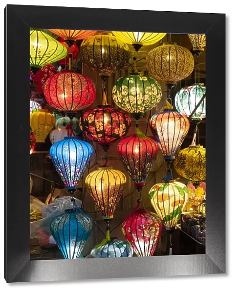 Vietnam. Colorful lamps for sale