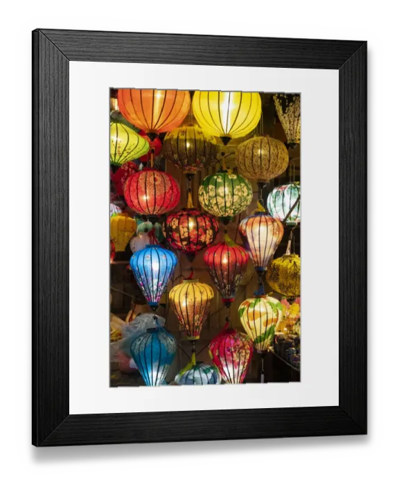 Framed Print : Vietnam. Colorful lamps for sale