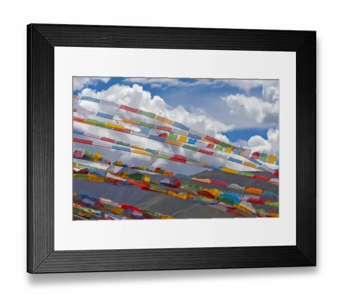 Framed Print : Prayer flags in Simila Mountain, Gyantse County, Tibet, China Framed Print : Prayer flags in Simila Mountain, Gyantse County, Tibet, China