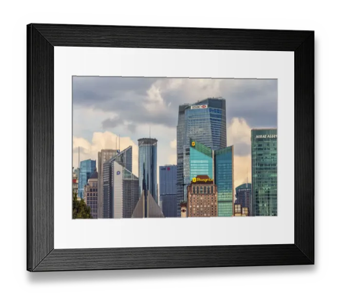 Framed Print : High rises in Pudong, Shanghai, China Framed Print : High rises in Pudong, Shanghai, China