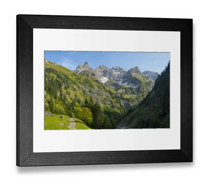Framed Print : Mount Trettachspitze and mount Madelegabel in the Allgau Alps. Germany, Bavaria Framed Print : Mount Trettachspitze and mount Madelegabel in the Allgau Alps. Germany, Bavaria