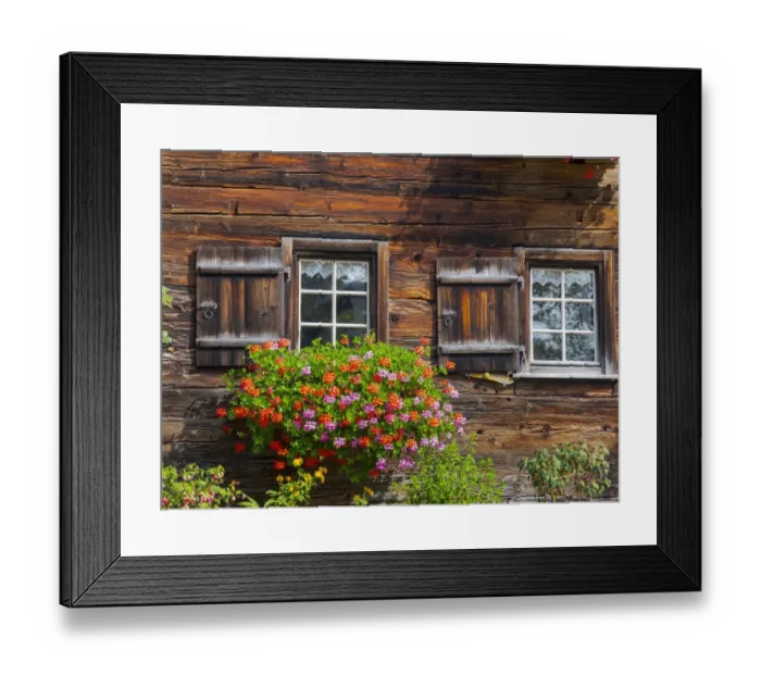 Framed Print : The historic alpine settlement Gerstruben in the Allgau near Oberstdorf. Germany, Bavaria