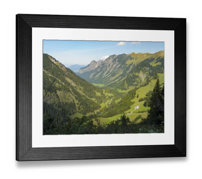 Framed Print : Valley Stillachtal near Oberstdorf in the Allgau. Germany, Bavaria Framed Print : Valley Stillachtal near Oberstdorf in the Allgau. Germany, Bavaria