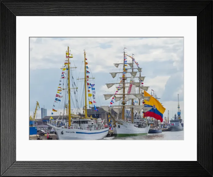 Framed Print : Tall sailboats in the harbor during Klaipeda Sea Festival, Klaipeda, Lithuania Framed Print : Tall sailboats in the harbor during Klaipeda Sea Festival, Klaipeda, Lithuania