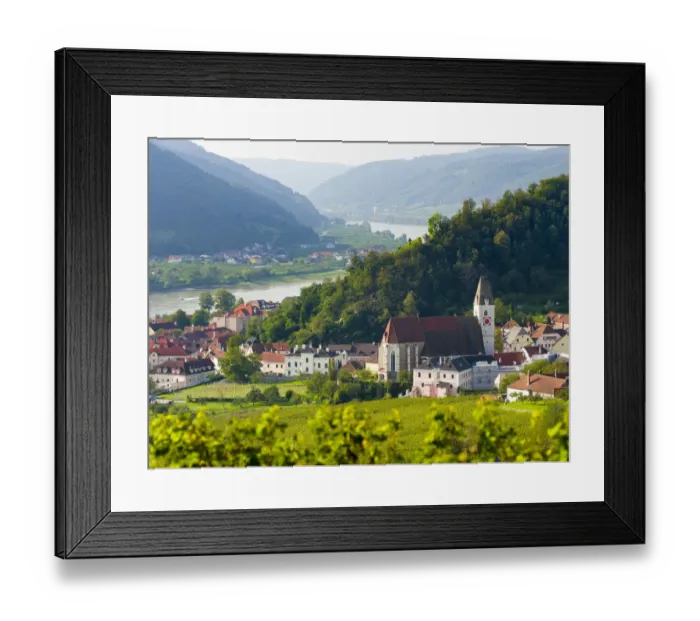 Framed Print : Historic village Spitz located in wine-growing area, UNESCO World Heritage Site Framed Print : Historic village Spitz located in wine-growing area, UNESCO World Heritage Site