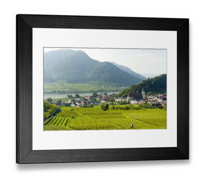 Framed Print : Historic village Spitz located in wine-growing area, UNESCO World Heritage Site Framed Print : Historic village Spitz located in wine-growing area, UNESCO World Heritage Site