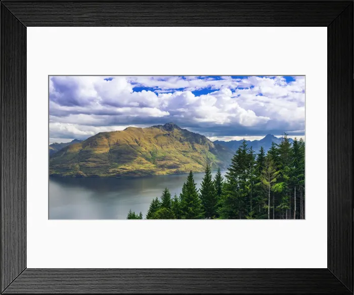 Framed Print : Cecil Peak above Lake Wakatipu, Queenstown, Otago, South Island, New Zealand Framed Print : Cecil Peak above Lake Wakatipu, Queenstown, Otago, South Island, New Zealand