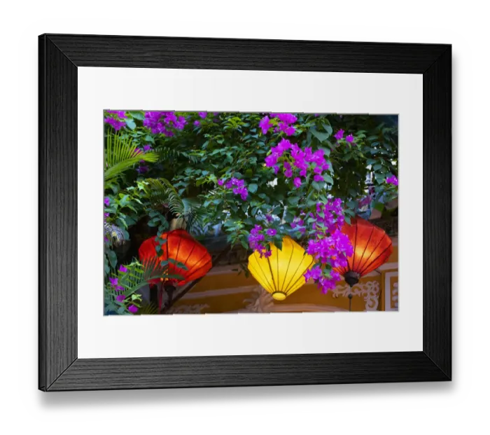 Framed Print : Vietnam. Hoi An silk lamps decorating throughout the city Framed Print : Vietnam. Hoi An silk lamps decorating throughout the city