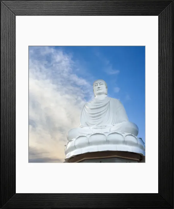 Framed Print : Nha Trang, South Central Vietnam. White Buddha statue Framed Print : Nha Trang, South Central Vietnam. White Buddha statue