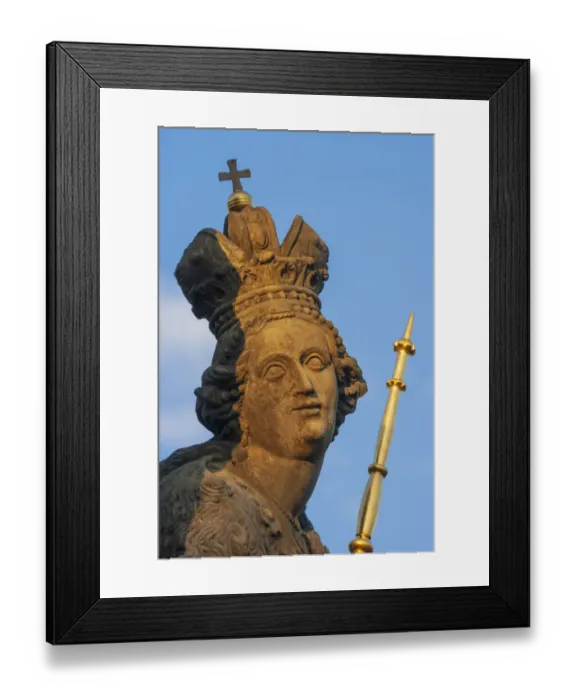 Framed Print : One of 30 Charles Bridge statues, St. Elizabeth. Prague, Capital city of Czech Framed Print : One of 30 Charles Bridge statues, St. Elizabeth. Prague, Capital city of Czech