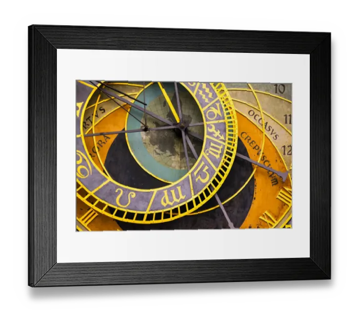 Framed Print : Europe, Czech Republic, Prague. Astronomical clock on Old Town Hall Framed Print : Europe, Czech Republic, Prague. Astronomical clock on Old Town Hall