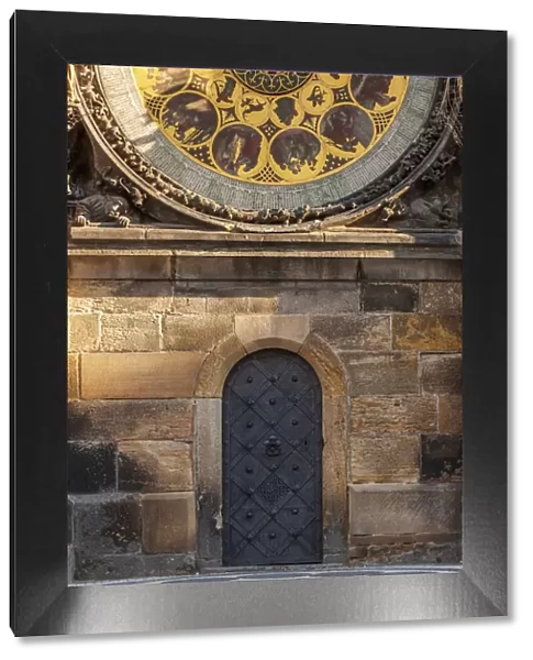 Door in the Old Town Hall, Prague, UNESCO World Heritage Site, Czech Republic