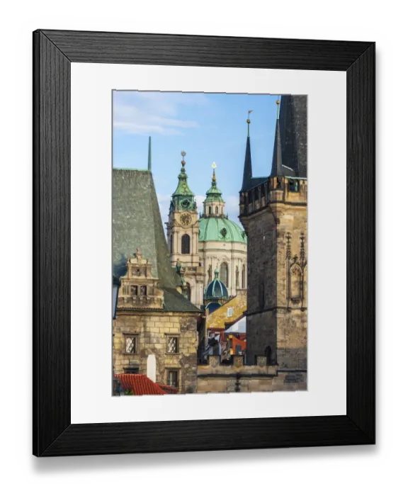 Framed Print : The dome and bell tower of the baroque church of St. Nicholas Framed Print : The dome and bell tower of the baroque church of St. Nicholas