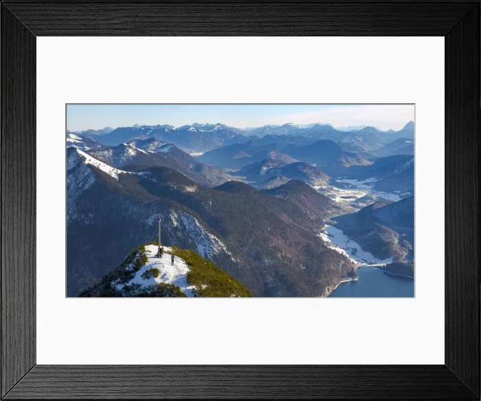Framed Print : View towards Jachenau and Karwendel mountain range. View from Mt Framed Print : View towards Jachenau and Karwendel mountain range. View from Mt
