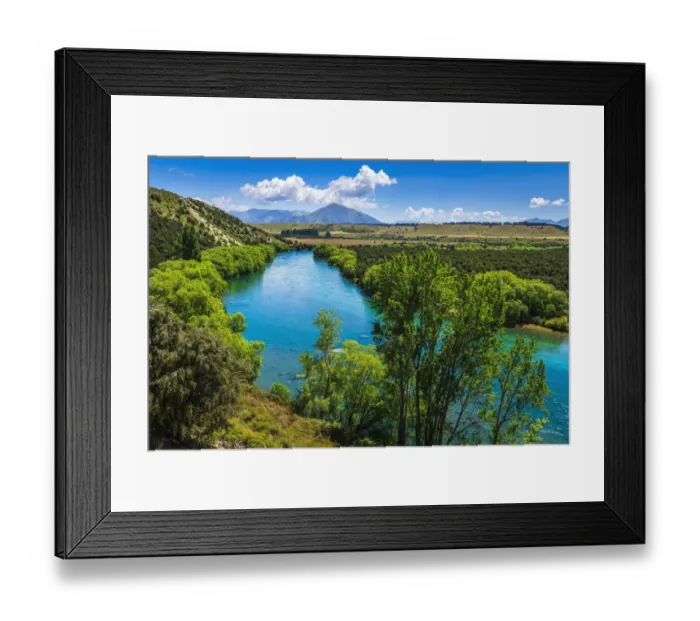 Framed Print : River view from the Upper Clutha River Track, Central Otago, South Island, New Zealand Framed Print : River view from the Upper Clutha River Track, Central Otago, South Island, New Zealand