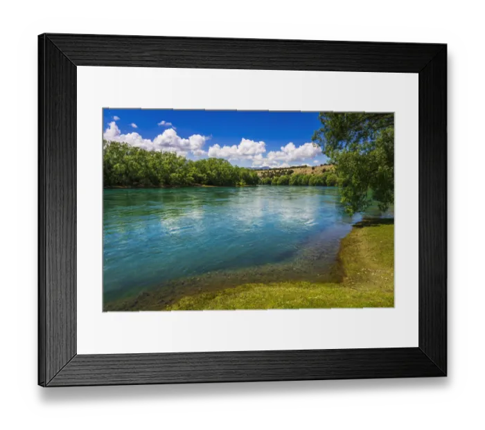 Framed Print : River view from the Upper Clutha River Track, Central Otago, South Island, New Zealand Framed Print : River view from the Upper Clutha River Track, Central Otago, South Island, New Zealand