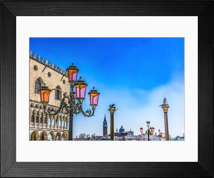 Framed Print : Saint Marks Square, Doge Palace erected in 1100 s Framed Print : Saint Marks Square, Doge Palace erected in 1100 s