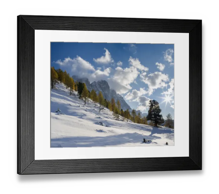 Framed Print : Geisler mountain range in the dolomites of the Villnoss Valley in South Tyrol Framed Print : Geisler mountain range in the dolomites of the Villnoss Valley in South Tyrol