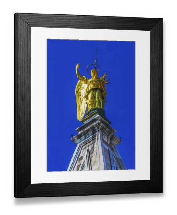 Framed Print : Golden Archangel Gabriel Statue Campanile Bell Tower, Piazza San Marco Framed Print : Golden Archangel Gabriel Statue Campanile Bell Tower, Piazza San Marco
