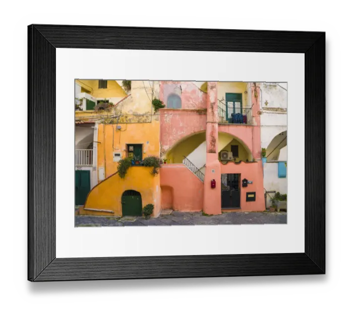 Framed Print : Europe, Italy, Procida. House exteriors Framed Print : Europe, Italy, Procida. House exteriors