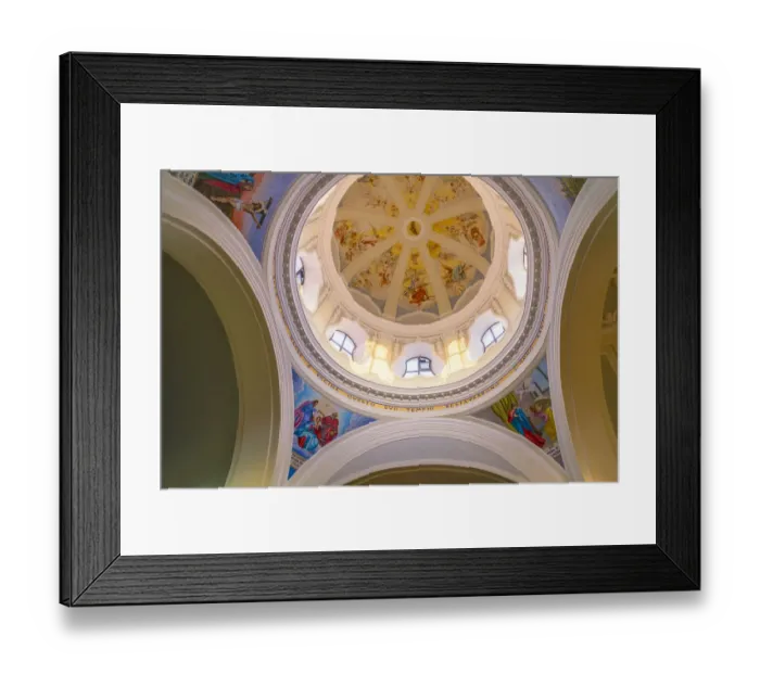 Framed Print : Europe, Italy, Procida. Interior dome of Santuario S. Maria delle Grazie Incornata church Framed Print : Europe, Italy, Procida. Interior dome of Santuario S. Maria delle Grazie Incornata church