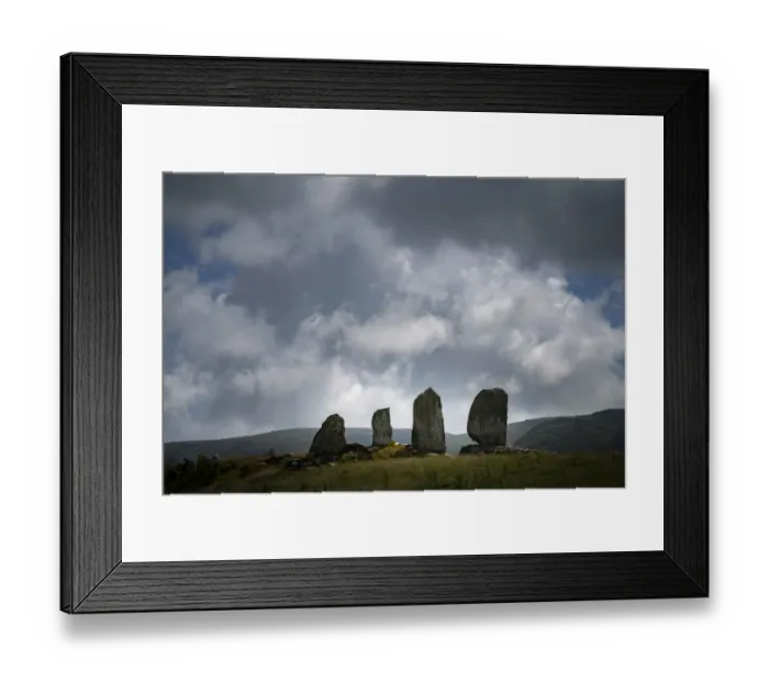 Framed Print : Europe, Ireland, Waterville. Eightercua stone row Framed Print : Europe, Ireland, Waterville. Eightercua stone row