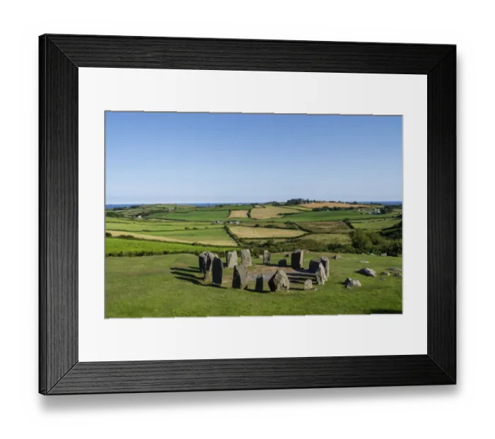 Framed Print : Europe, Ireland, County Cork. Landscape with Drombeg Stone Circle Framed Print : Europe, Ireland, County Cork. Landscape with Drombeg Stone Circle