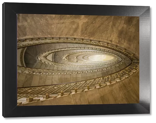 Europe, Italy, Naples. Abstract of spiral staircase