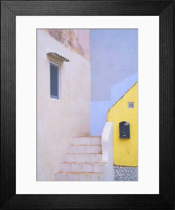 Framed Print : Europe, Italy, Procida. Exterior of house and stairway Framed Print : Europe, Italy, Procida. Exterior of house and stairway