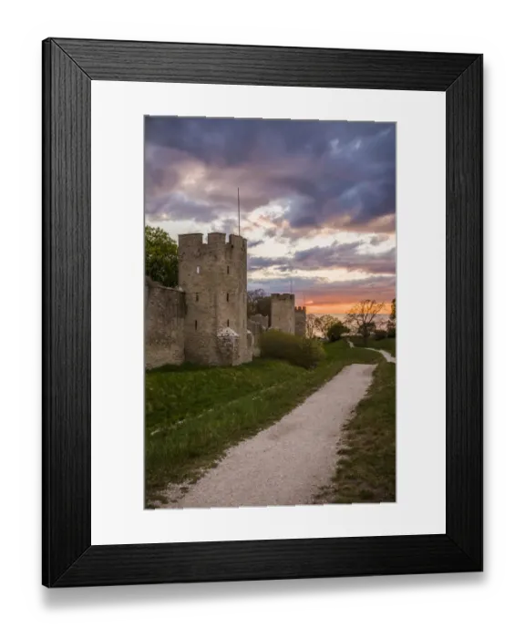 Framed Print : Sweden, Gotland Island, Visby, 12th century city wall, most complete medieval city wall