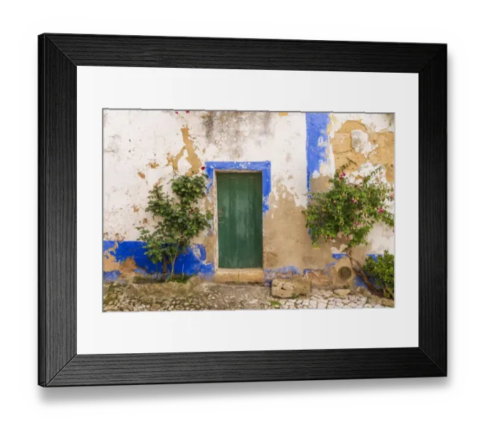 Framed Print : Europe, Portugal, Obidos. Weathered house exterior Framed Print : Europe, Portugal, Obidos. Weathered house exterior
