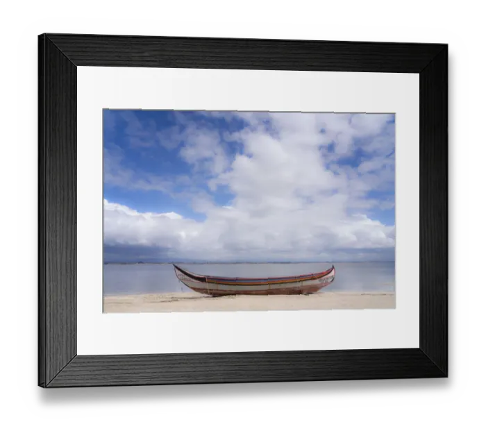 Framed Print : Europe, Portugal, Torreira. Traditional fishing boat on beach Framed Print : Europe, Portugal, Torreira. Traditional fishing boat on beach