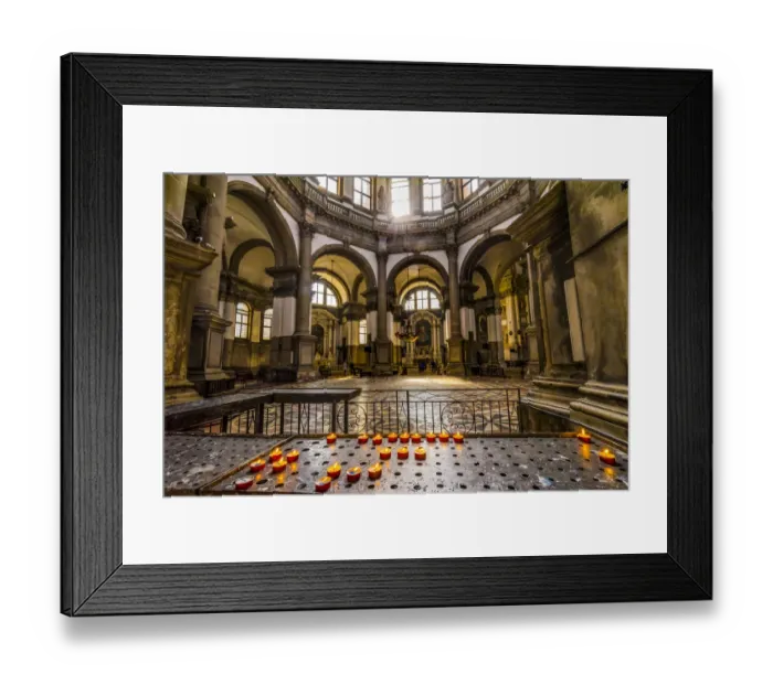 Framed Print : Candles, Santa Maria della Salute Church, Venice, Italy. Competed in 1681 Framed Print : Candles, Santa Maria della Salute Church, Venice, Italy. Competed in 1681