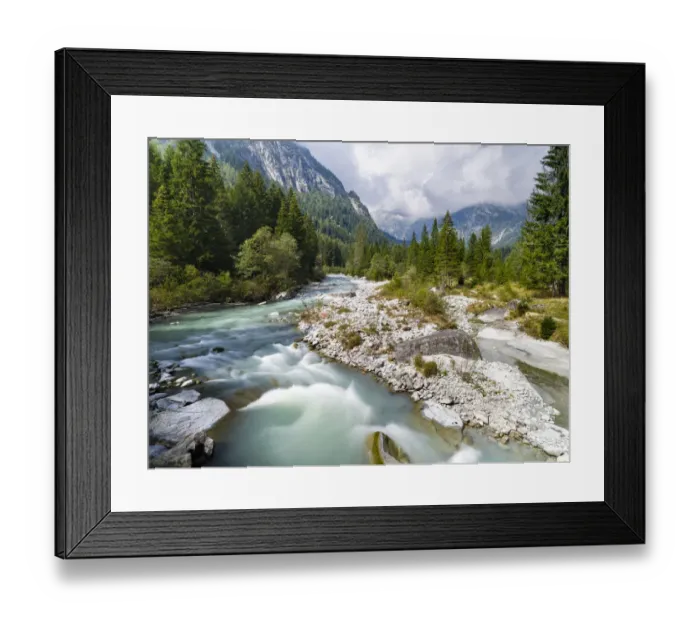 Framed Print : River Sarca. Val di Genova in the Parco Naturale Adamello, Brenta, Trentino, Italy Framed Print : River Sarca. Val di Genova in the Parco Naturale Adamello, Brenta, Trentino, Italy