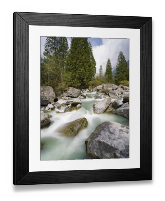 Framed Print : River Sarca. Val di Genova in the Parco Naturale Adamello, Brenta, Trentino, Italy Framed Print : River Sarca. Val di Genova in the Parco Naturale Adamello, Brenta, Trentino, Italy