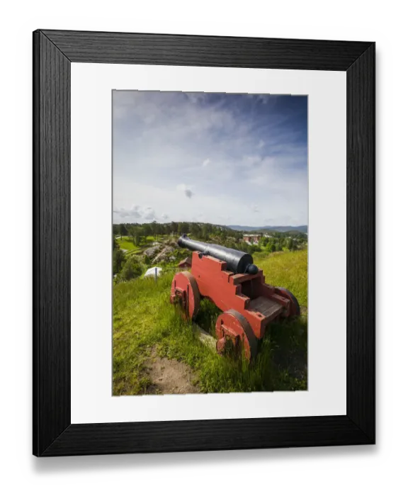 Framed Print : Norway, Ostfold County, Halden, Fredriksten Fortress, historic cannons Framed Print : Norway, Ostfold County, Halden, Fredriksten Fortress, historic cannons