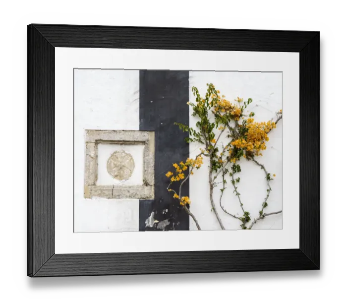Framed Print : Portugal, Obidos. Orange bougainvillea growing against a wall Framed Print : Portugal, Obidos. Orange bougainvillea growing against a wall