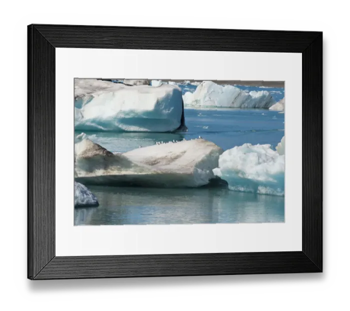 Framed Print : Icebergs in Jokulsarlon Glacial Lagoon, Iceland