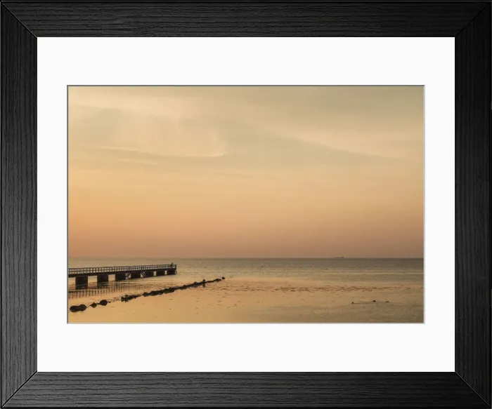 Framed Print : Sweden, Scania, Malmo, Riberborgs Stranden beach area, pier at sunset Framed Print : Sweden, Scania, Malmo, Riberborgs Stranden beach area, pier at sunset