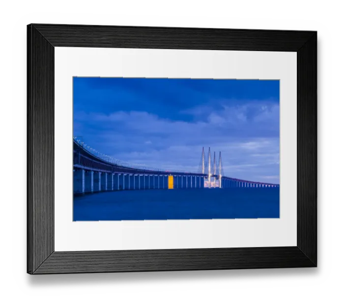 Framed Print : Sweden, Scania, Malmo, Oresund Bridge, longest cable-tied bridge in Europe Framed Print : Sweden, Scania, Malmo, Oresund Bridge, longest cable-tied bridge in Europe