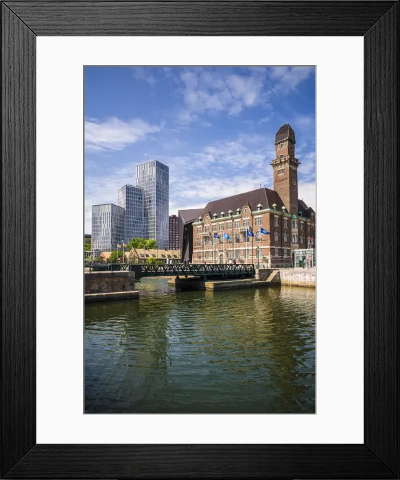 Framed Print : Sweden, Scania, Malmo, Bagers Plats square, World Maritime University