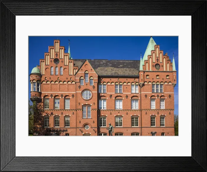 Framed Print : Sweden, Scania, Malmo, City Library, old building exterior (Editorial Use Only) Framed Print : Sweden, Scania, Malmo, City Library, old building exterior (Editorial Use Only)